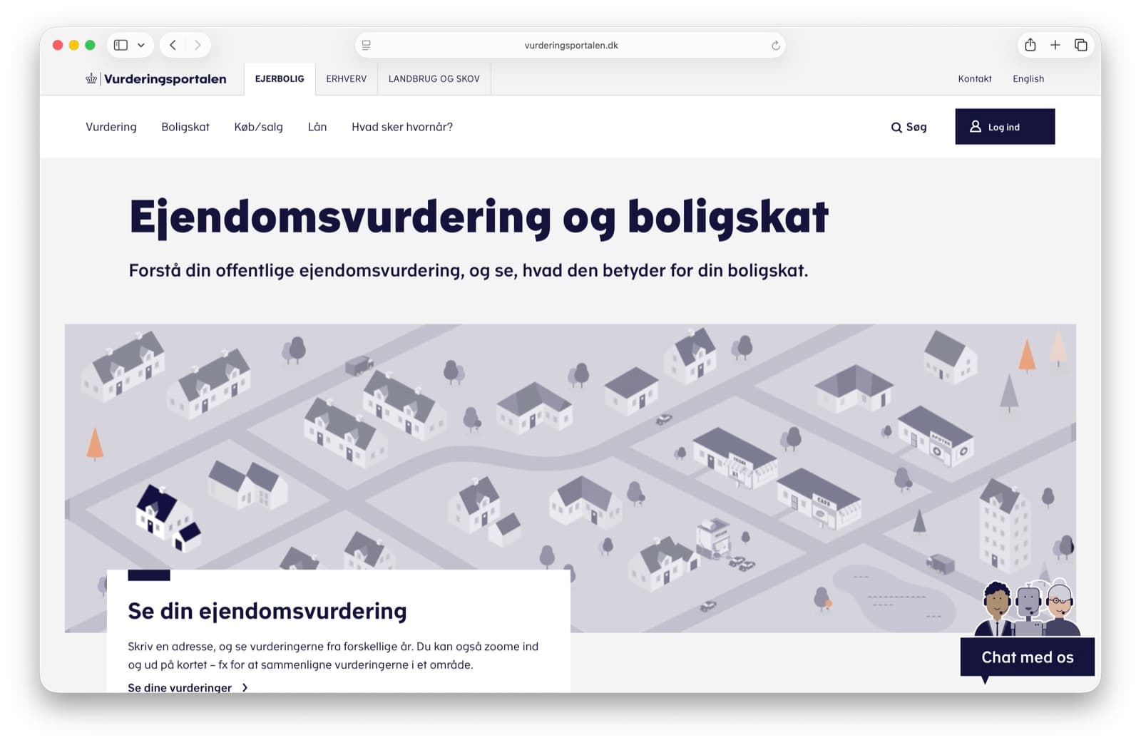 Preview of the Vurderingsportalen property assessment platform